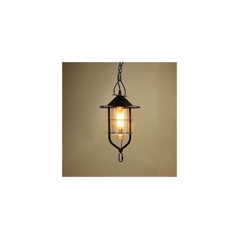 Vintage Country Painting Metal Pendant Light Garage