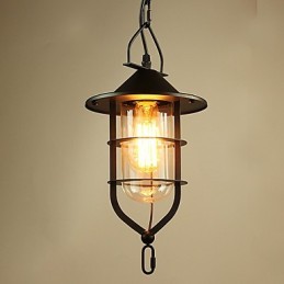 Vintage Country Painting Metal Pendant Light Garage