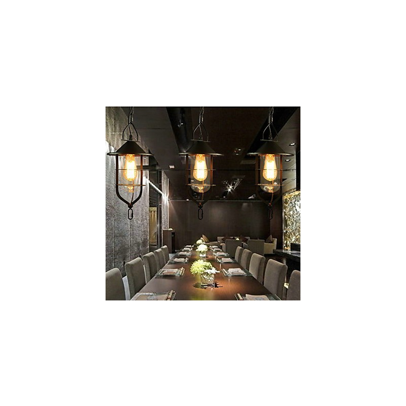 Vintage Country Painting Metal Pendant Light Garage