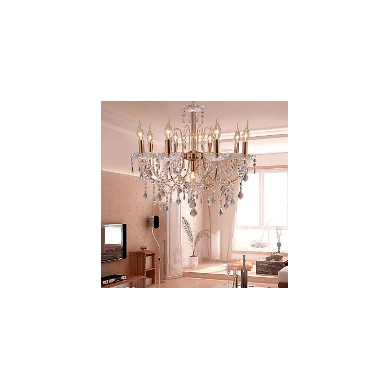 Elegant Crystal Chandelier with 9 Lights