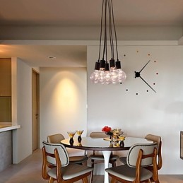 Modern Home 7 Head Edison Bulb Light Loft Glass Ball Pendant Light
