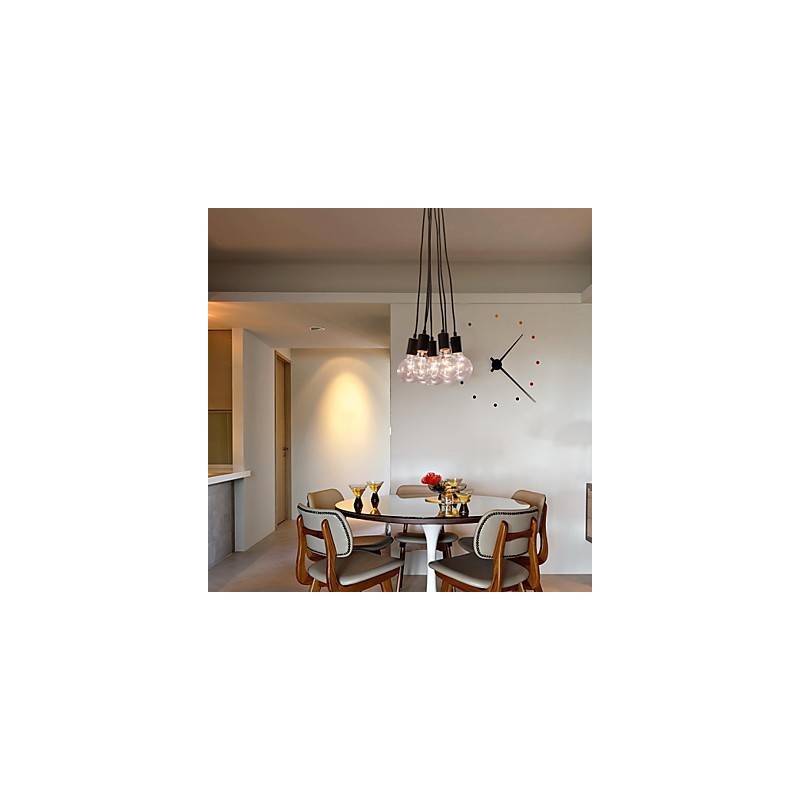 Modern Home 7 Head Edison Bulb Light Loft Glass Ball Pendant Light