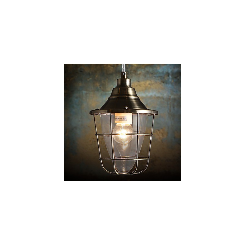 Retro Mini Style Electroplated Metal Pendant Light