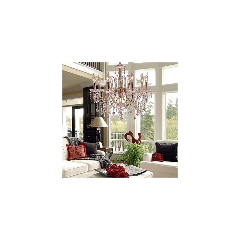 Elegant Crystal Chandelier with 9 Lights