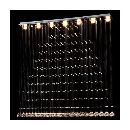 K9 Crystal Pendant Lamp Hanging Wire Chandelier Lighting Ceiling Light Indoor Café