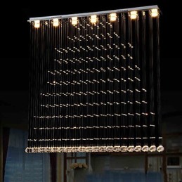 K9 Crystal Pendant Lamp Hanging Wire Chandelier Lighting Ceiling Light Indoor Café