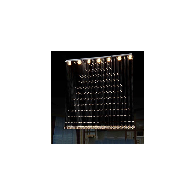 K9 Crystal Pendant Lamp Hanging Wire Chandelier Lighting Ceiling Light Indoor Café