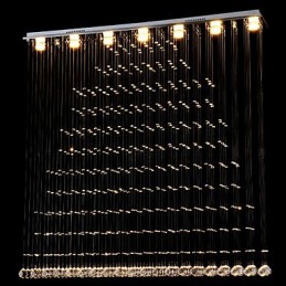 K9 Crystal Pendant Lamp Hanging Wire Chandelier Lighting Ceiling Light Indoor Café