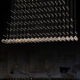 K9 Crystal Pendant Lamp Hanging Wire Chandelier Lighting Ceiling Light Indoor Café