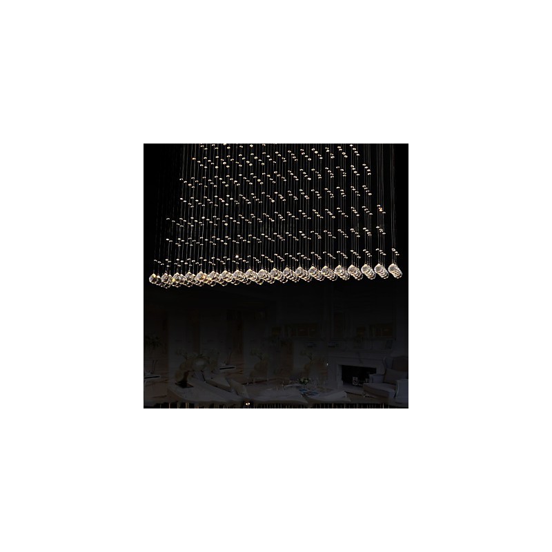 K9 Crystal Pendant Lamp Hanging Wire Chandelier Lighting Ceiling Light Indoor Café