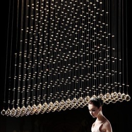 K9 Crystal Pendant Lamp Hanging Wire Chandelier Lighting Ceiling Light Indoor Café