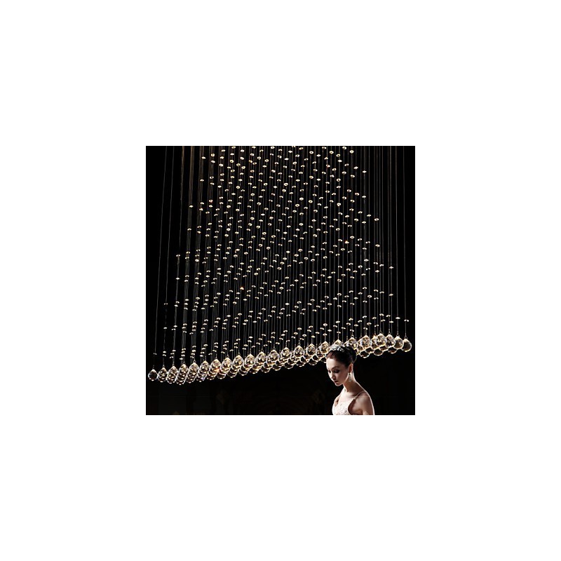 K9 Crystal Pendant Lamp Hanging Wire Chandelier Lighting Ceiling Light Indoor Café