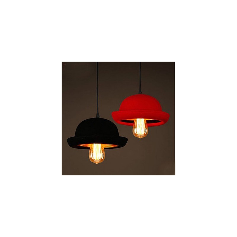Hat Pendant Cafe Design Black Chandelier