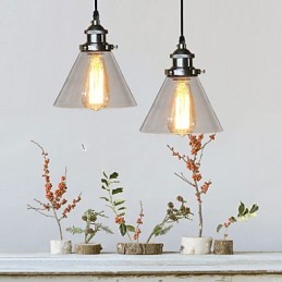 Traditional Classic Vintage Retro Country Globe Pendant Light