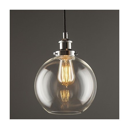 Traditional Classic Vintage Retro Country Globe Pendant Light