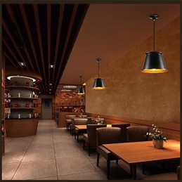 Classic Rustic Lodge Vintage Mini Style Painting Metal Pendant Light