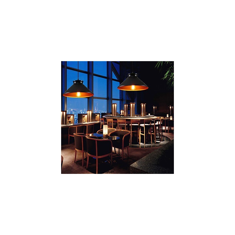 Traditional Vintage Retro Mini Style Painting Metal Pendant Light