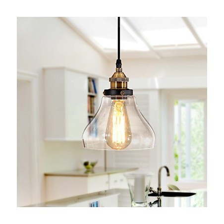 Traditional Classic Vintage Retro Country Globe Pendant Light