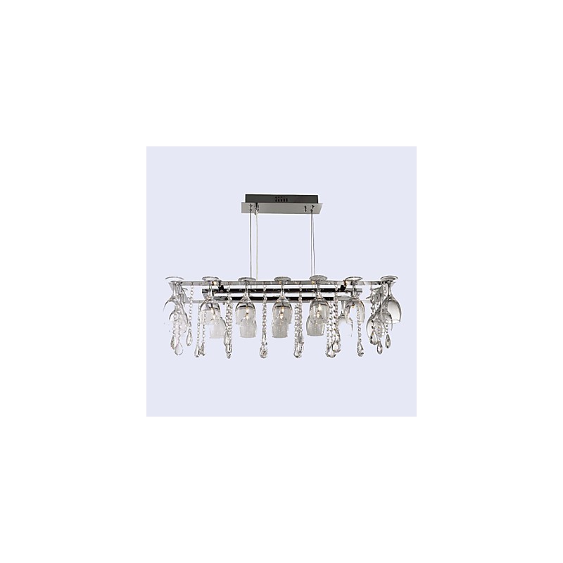 Modern Contemporary Traditional Classic Crystal Chrome Metal Pendant Light