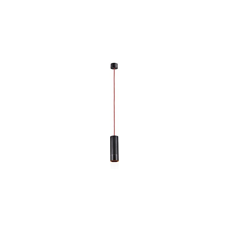 1 Light Mini Pendant light Black Anodized with Aluminium