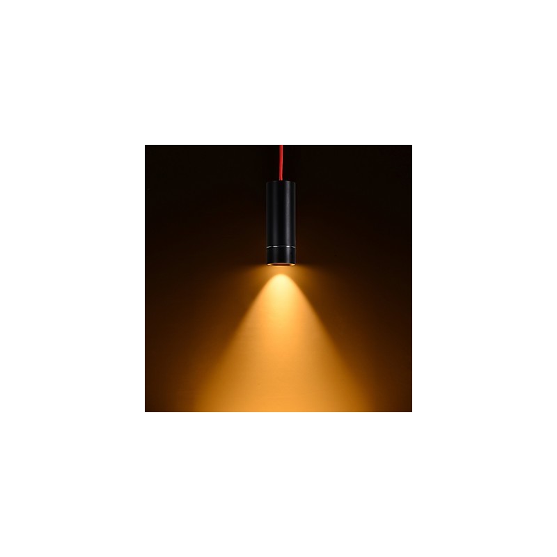 1 Light Mini Pendant light Black Anodized with Aluminium