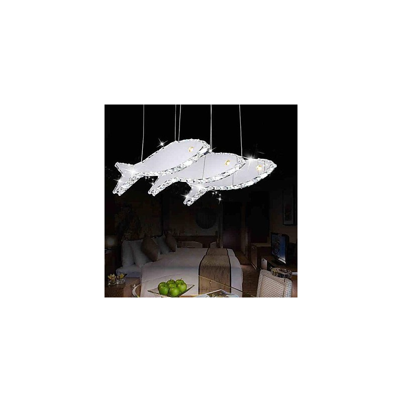 Modern Contemporary Crystal Metal Pendant Light