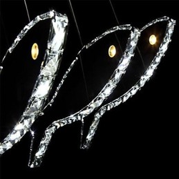Modern Contemporary Crystal Metal Pendant Light