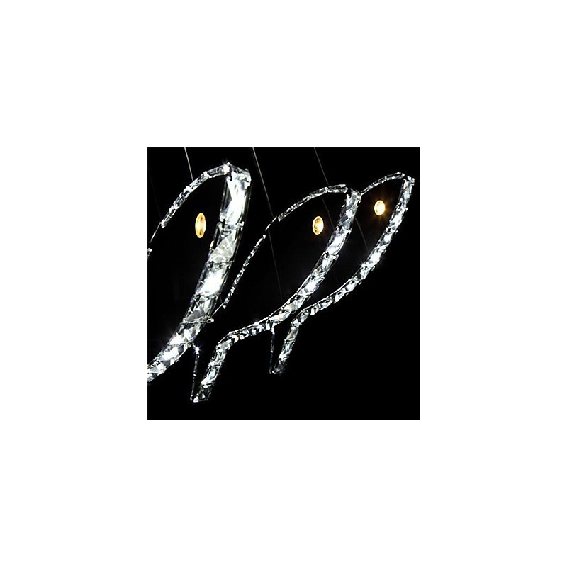 Modern Contemporary Crystal Metal Pendant Light