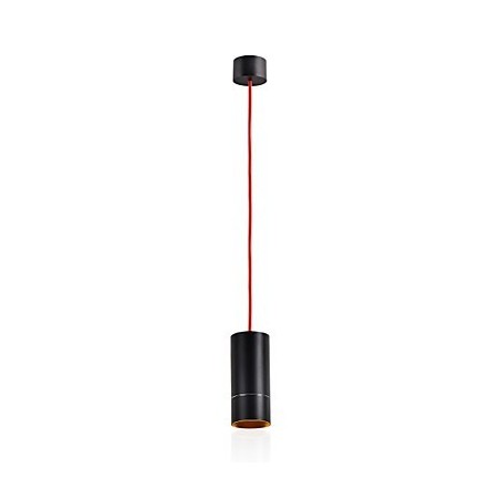 1 Light Mini Pendant light Black Anodized with Aluminium
