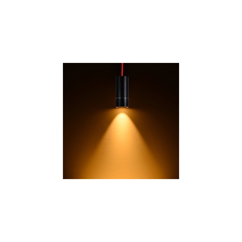 1 Light Mini Pendant light Black Anodized with Aluminium