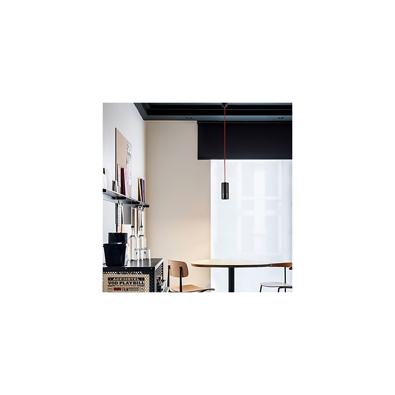 1 Light Mini Pendant light Black Anodized with Aluminium