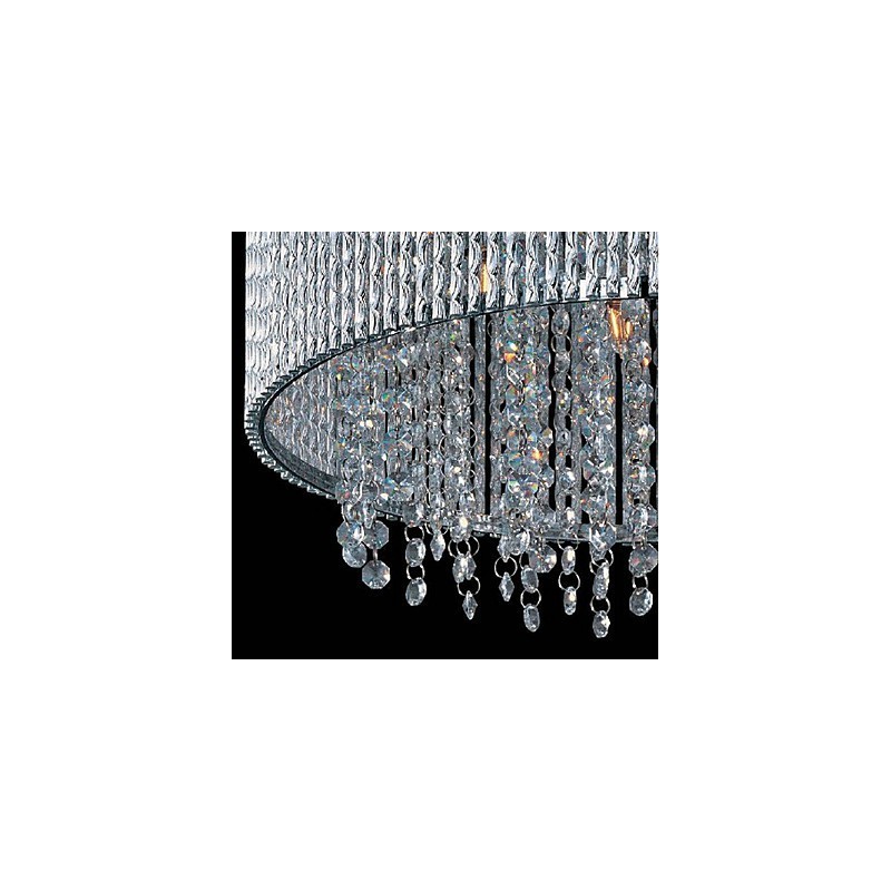 Crystal Pendant Light with 7 Lights in Cylinder Shape