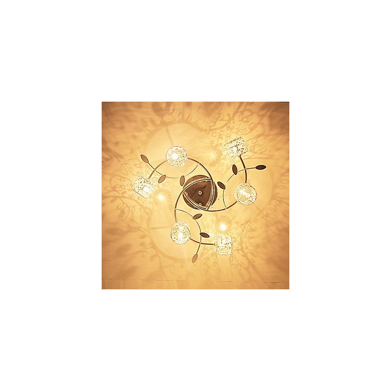 Modern Contemporary Crystal Electroplated Flush Mount