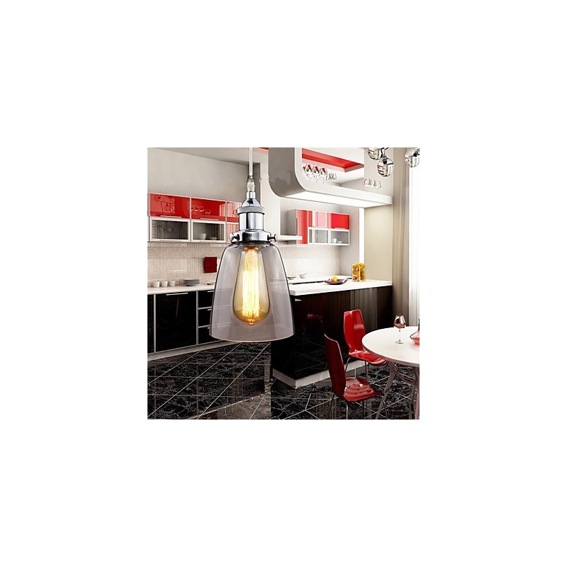 Modern Chrome Glass Vintage Industrial Retro Fitting Edison Pendant Light Cafe Porch Light