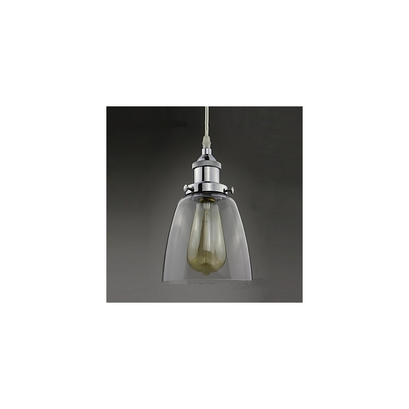 Modern Chrome Glass Vintage Industrial Retro Fitting Edison Pendant Light Cafe Porch Light