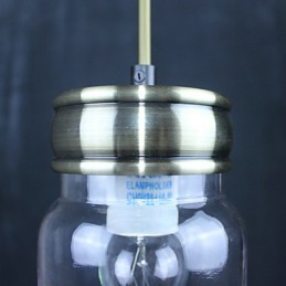 Country Electroplated Glass Pendant Light Garage