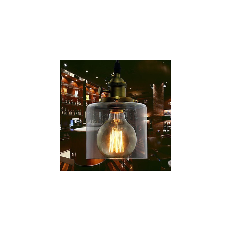 Glass Brass Retro Vintage Industrial ART Cafe Garage Pendant Light