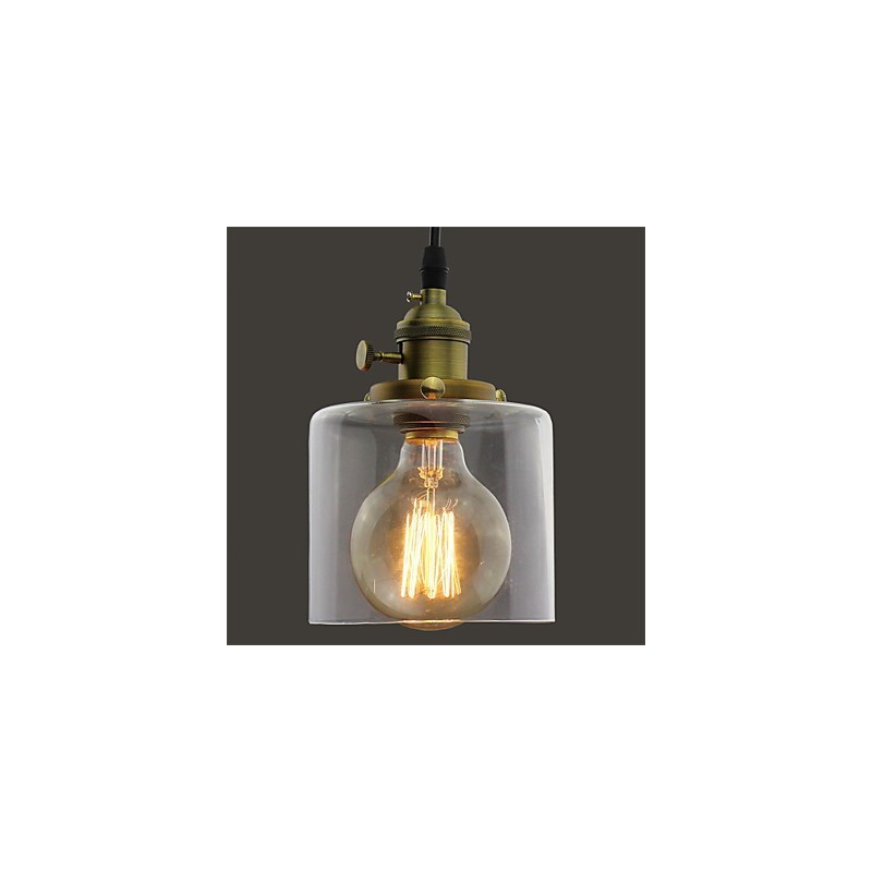 Glass Brass Retro Vintage Industrial ART Cafe Garage Pendant Light