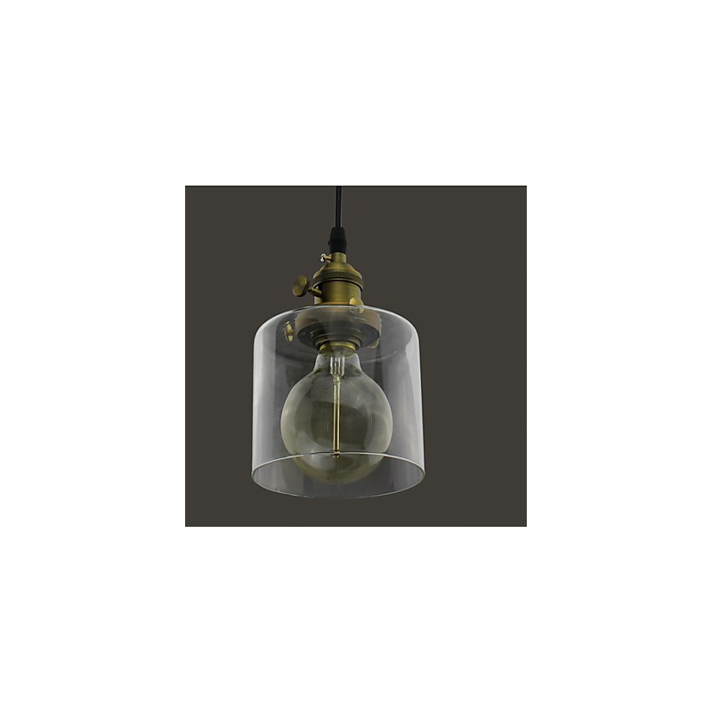 Glass Brass Retro Vintage Industrial ART Cafe Garage Pendant Light