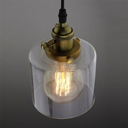 Glass Brass Retro Vintage Industrial ART Cafe Garage Pendant Light
