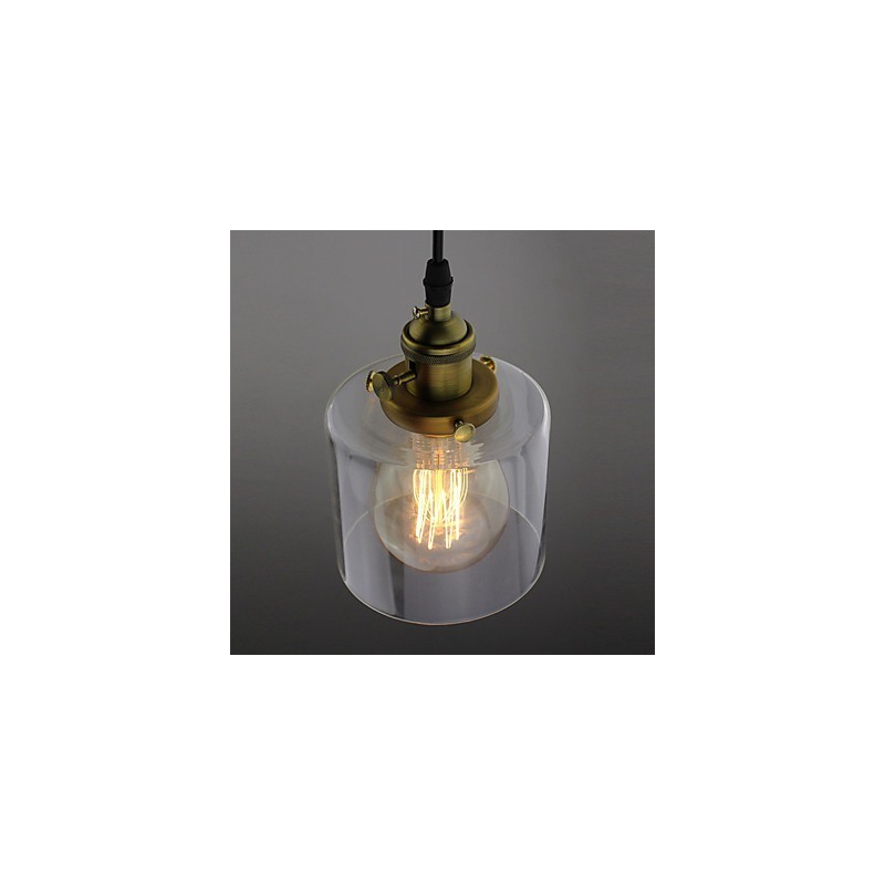 Glass Brass Retro Vintage Industrial ART Cafe Garage Pendant Light