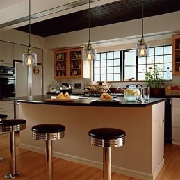 Glass Brass Retro Vintage Industrial ART Cafe Garage Pendant Light