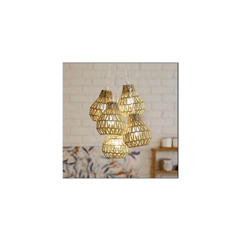 Cage Rope Creative RETRO Art 5 Head Chandelier