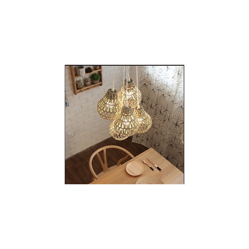 Cage Rope Creative RETRO Art 5 Head Chandelier