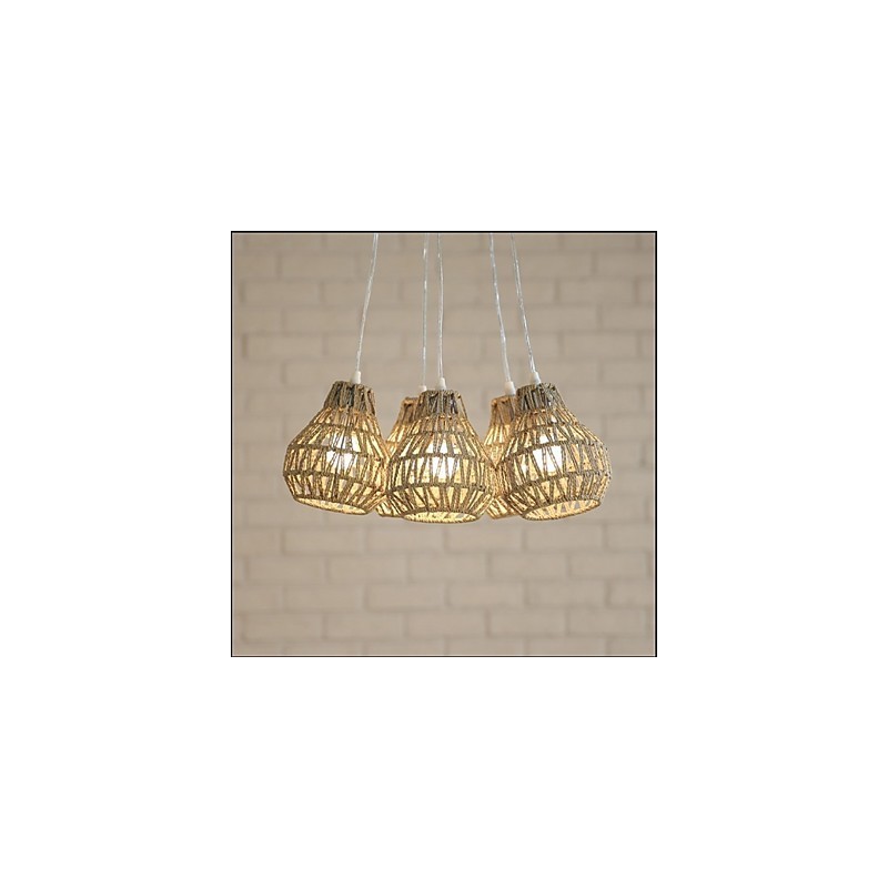 Cage Rope Creative RETRO Art 5 Head Chandelier