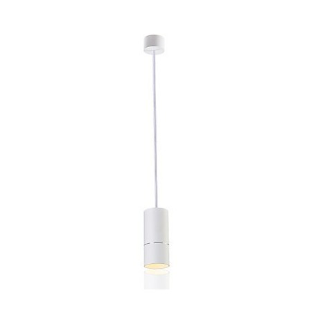 GE 05032 8W 136mm 1 Light Mini Pendant light Powdered White with Aluminium