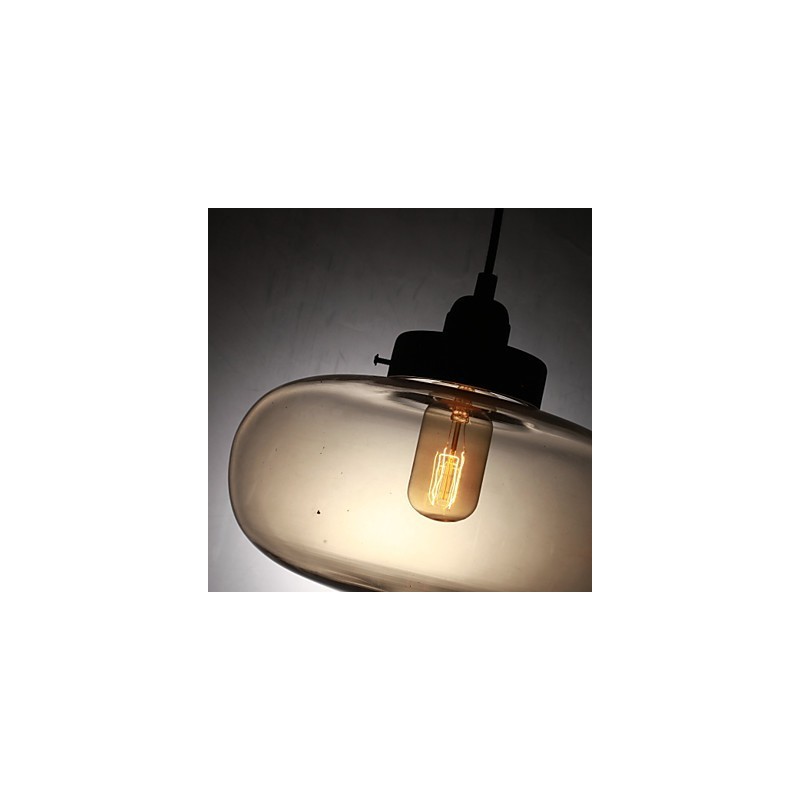 Modern Transparent Glass Pendant Light with 2 Lights in Bubble Design