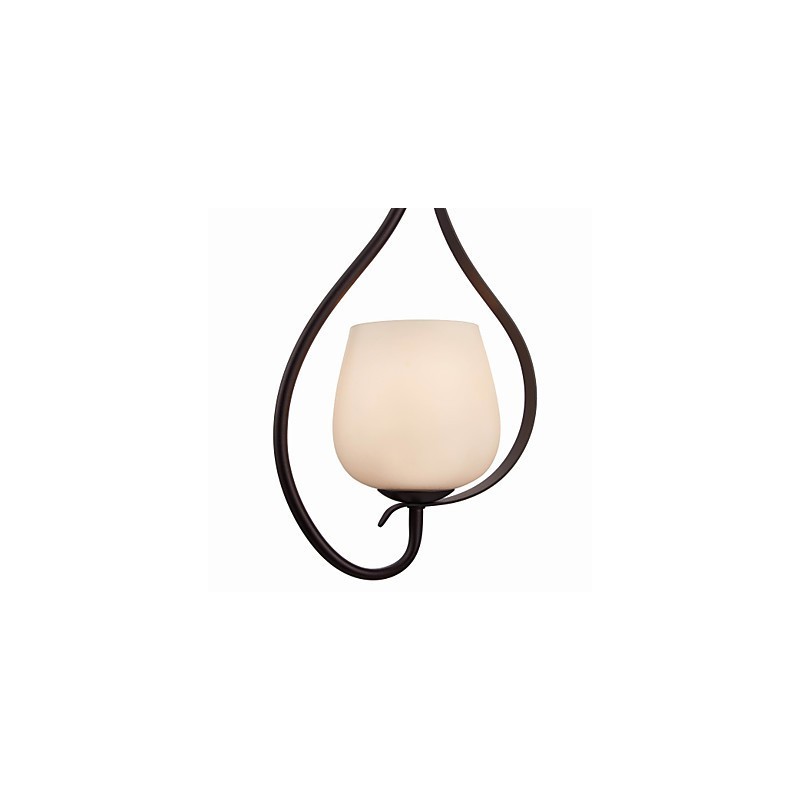Iron Painting Pendant Light with Glass Shade Classic Lighting Lamp 1 Head