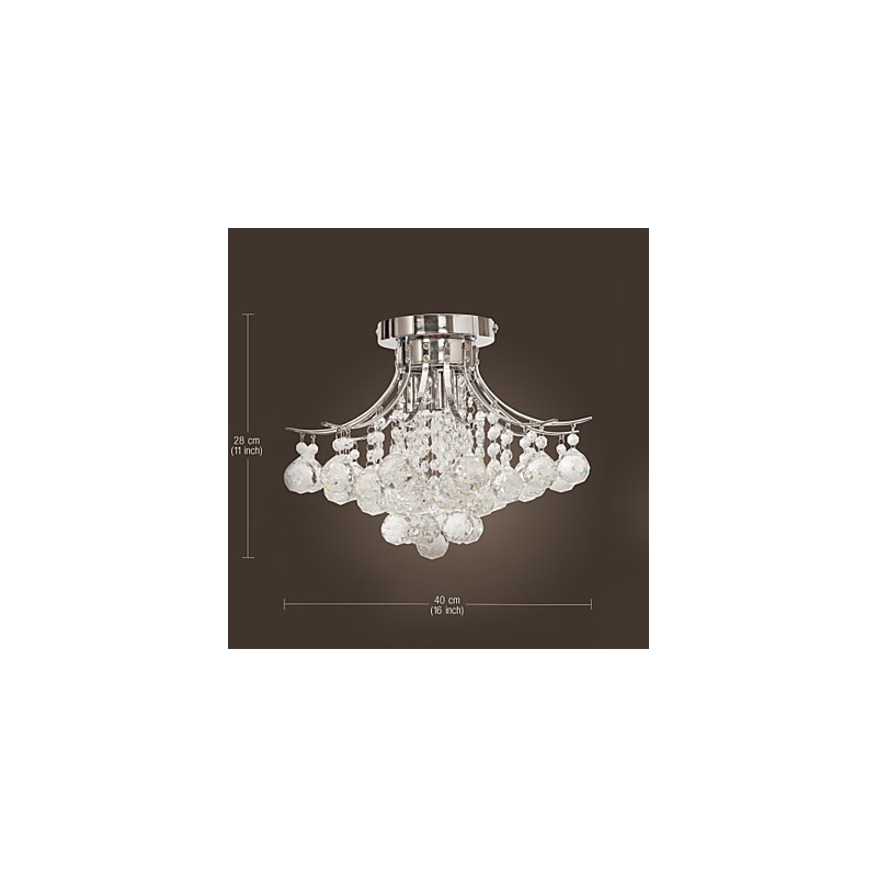 Chandelier Modern Crystal 3 Lights