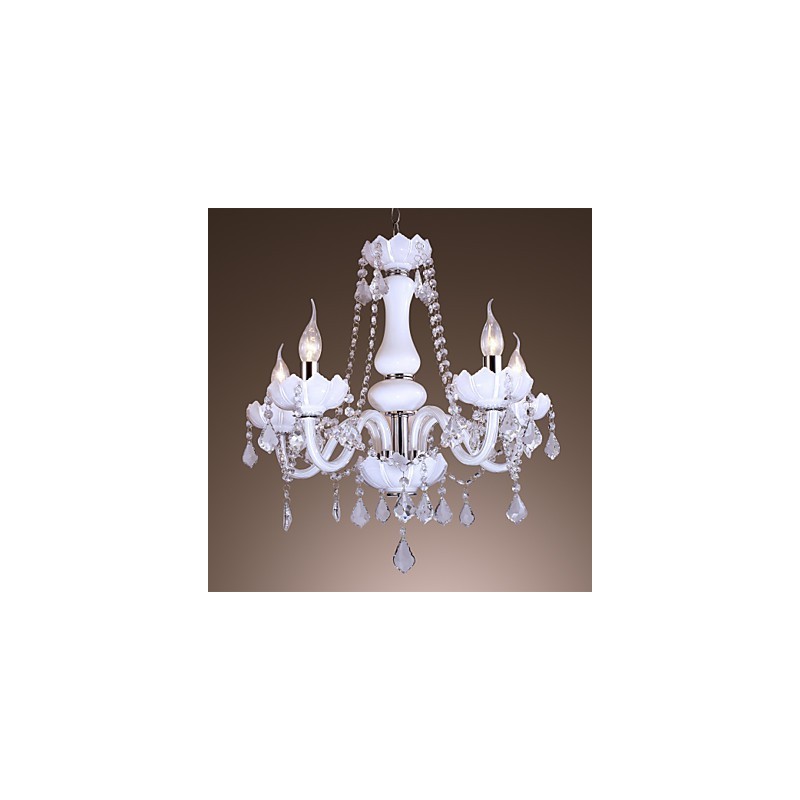 Modern European style luxury jade crystal glass chandelier